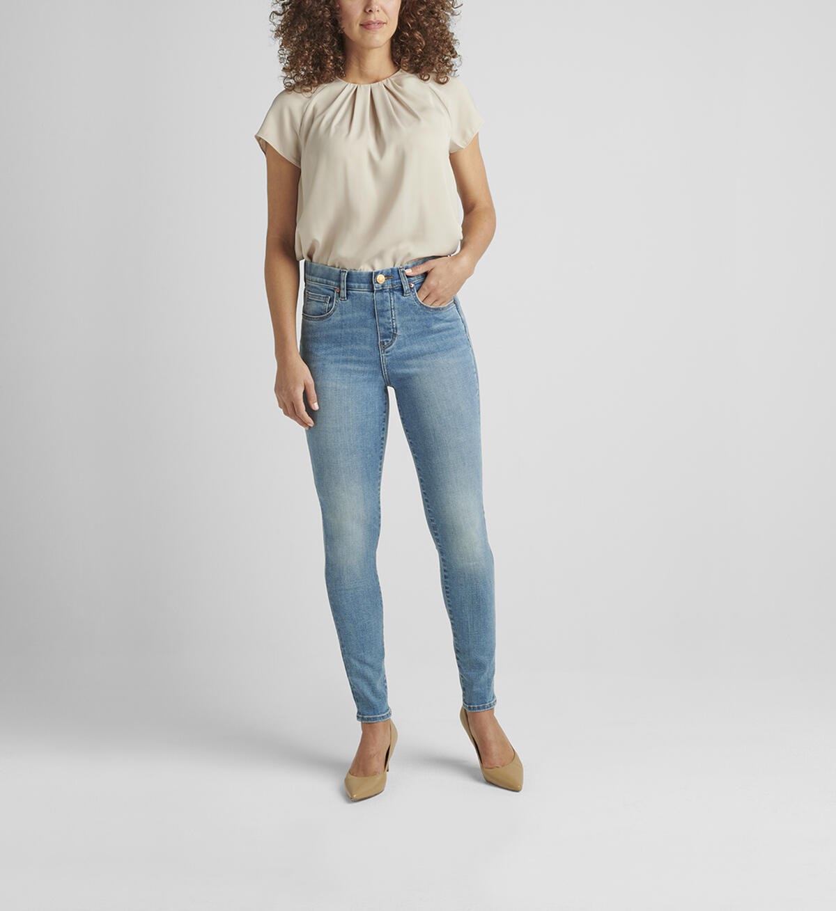 Valentina High Rise Skinny Pull-On Jeans, , hi-res image number 0