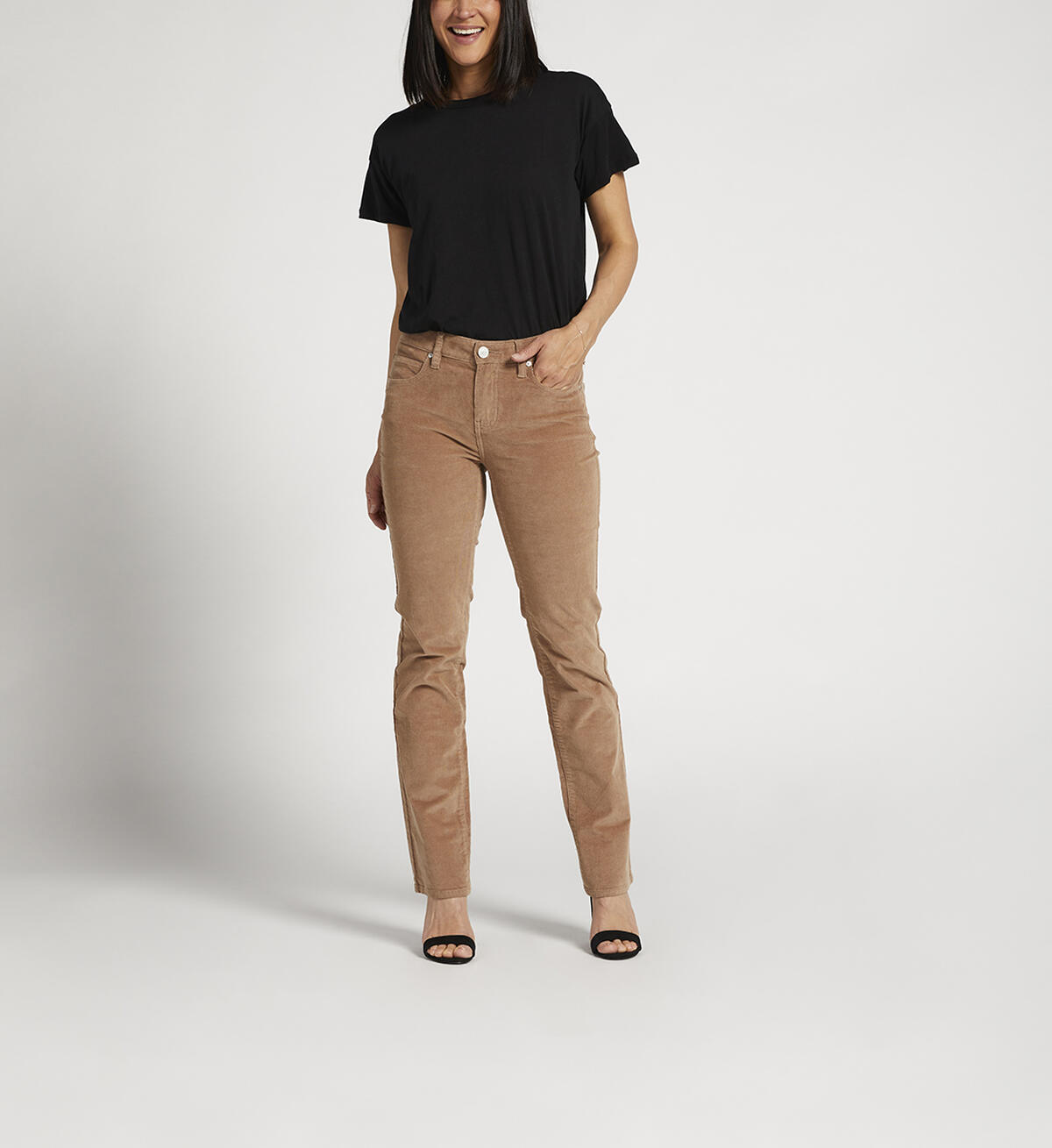 Ruby Mid Rise Straight Leg Pants, Beige, hi-res image number 0