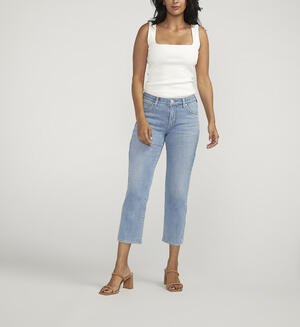 Ruby Mid Rise Straight Cropped Jeans