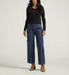 High Rise Wide Leg Cargo Jeans, Elysian Blue, hi-res image number 0