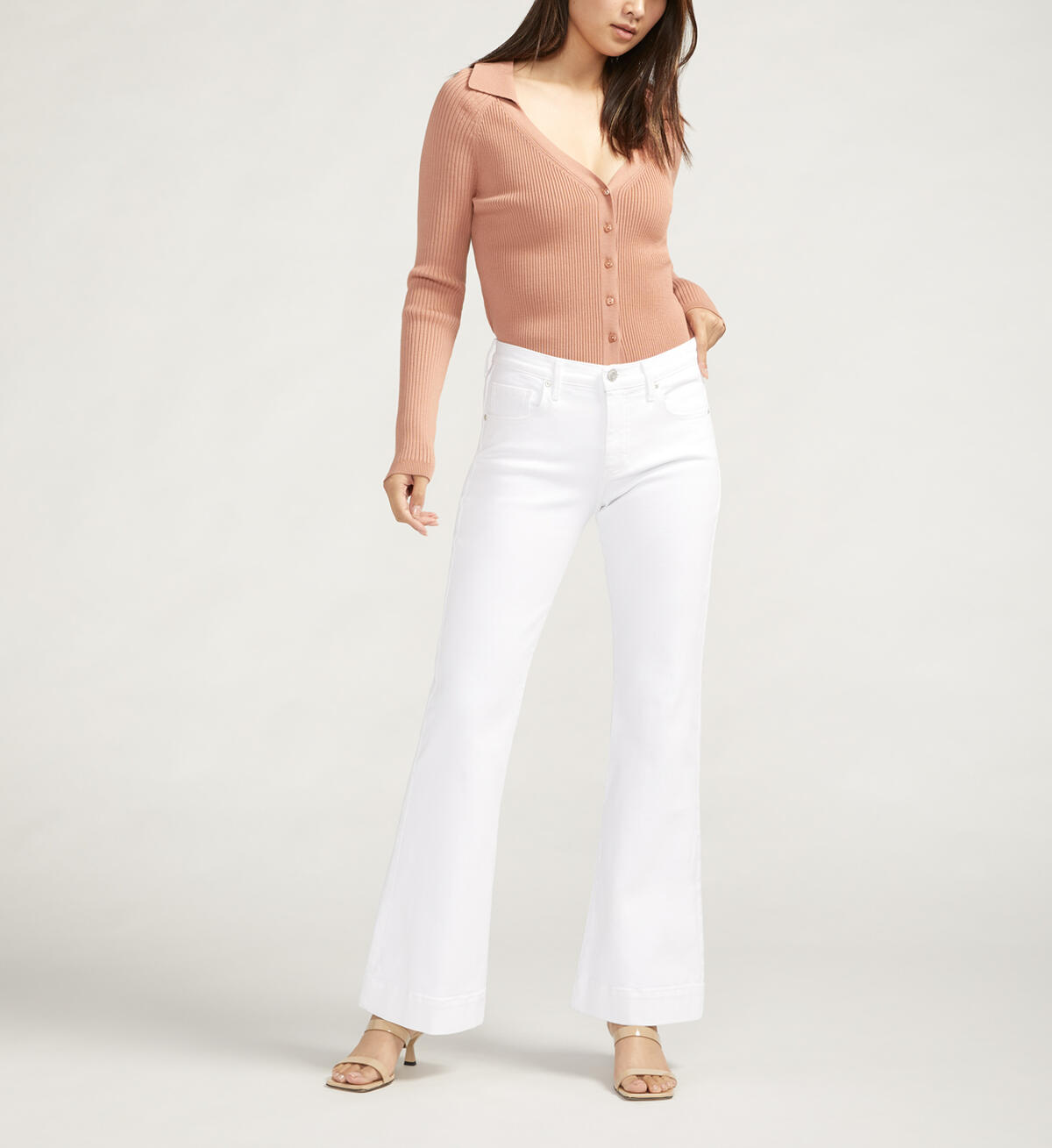 Kait Mid Rise Flare Leg Pants, , hi-res image number 0