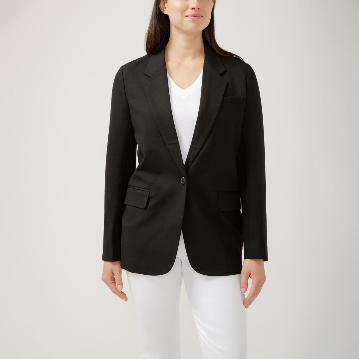 Classic Ponte Blazer, Black, hi-res image number 0