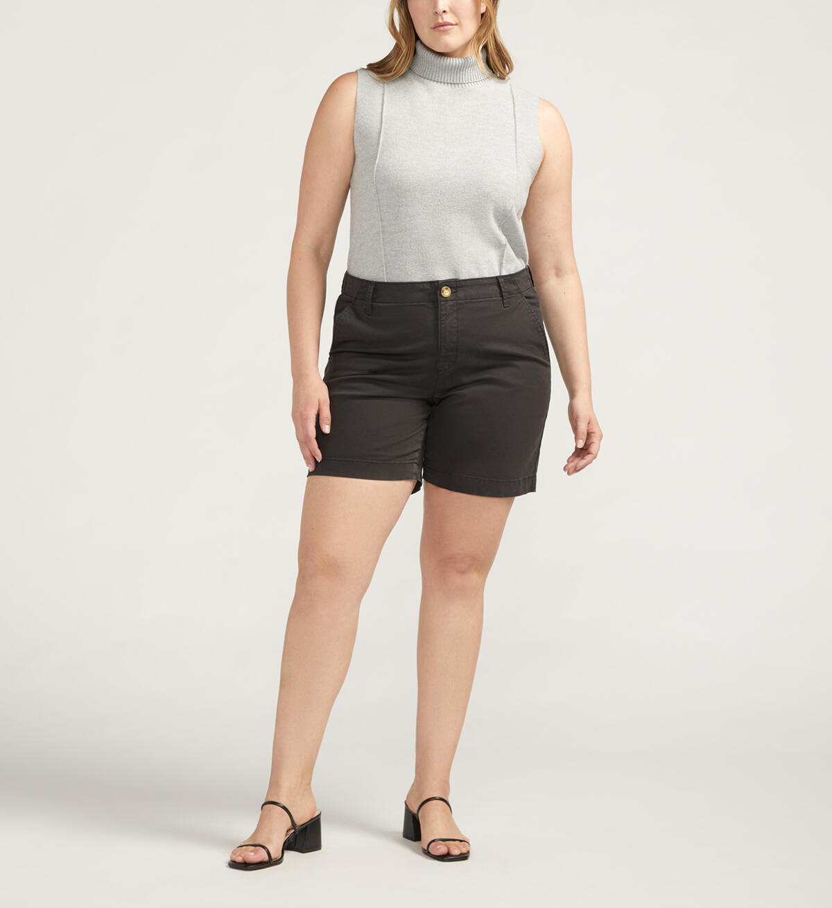 Chino Shorts Plus Size, Black, hi-res image number 0