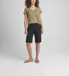 Maddie Mid Rise Bermuda Pull-On Short Petite, Black, hi-res image number 0