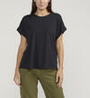 Drapey Luxe Tee, Black, hi-res image number 0