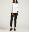 Relaxed Button-Down Shirt, White, hi-res image number 0