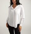 Relaxed Button-Down Shirt, White, hi-res image number 2